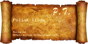 Poliak Tilda névjegykártya